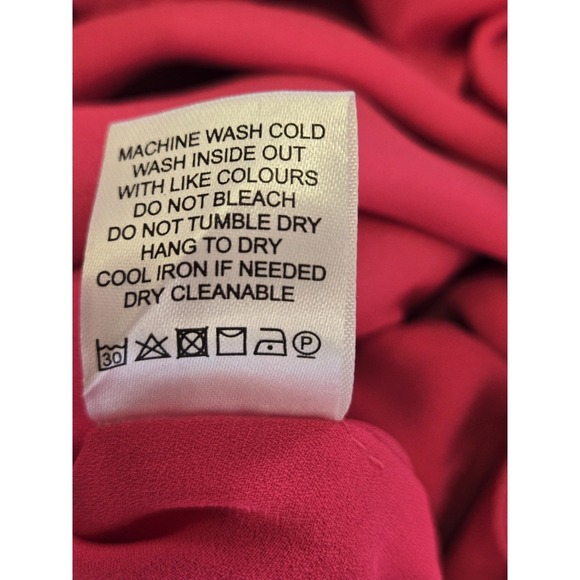 NWT Lovers and Friends Pink Crepe Satin Surplice Blouson Sleeves Bodysuit Small - Picture 8 of 9